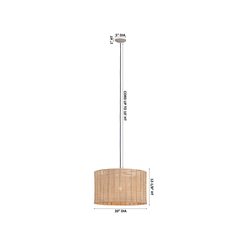 Weft – 1 Light 20" Cord Hung Pendant