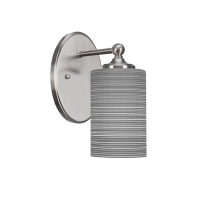 Capri Wall Sconce Shown With 4" Gray Matrix Glass