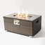 Foyer de table au gaz propane 32 po, foyer rectangulaire de 50 000 BTU, plateau de table en carrelage avec magnifique base en osier