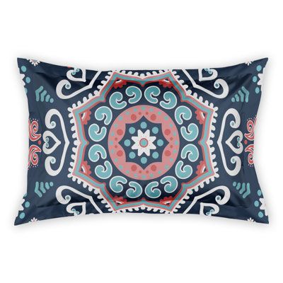 Taie décorative bleu marine Mandala