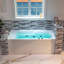 Baignoire tourbillon rectangulaire en acrylique 60 po x 30 po avec drain en chrome / noir mat et trop-plein-90238113-102424155