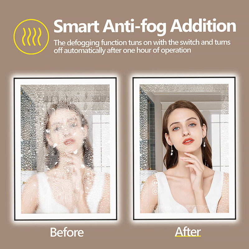 40x36 Inch Frameless LED Bathroom Mirror,Smart Mirror