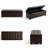 49.75" Brown Tufted Storage Ottoman Bench - Synthetic Leather, Wooden Legs, 300lb Capacity