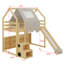 Lit mezzanine simple en bois avec tente-1054561667