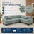 4-Piece Modular Sectional Sofa with Reversible Chaise and Toss Pillows-1907226115