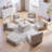 L Shaped Sectional Sofa (Camel)