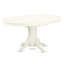 Ensemble de mobilier de salle à manger 5 pièces comprenant une table de cuisine ovale avec rallonge papillon et 4 chaises de salle à manger, lin blanc-124279330