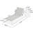 5 - Position Adjustable Outdoor Lounge Chair, Aluminum Frame And Breathable Mesh, 180 Flat, Weather , For Beaches Patios Chaise With , White Grey Space Saving, Various Scenarios-983209845