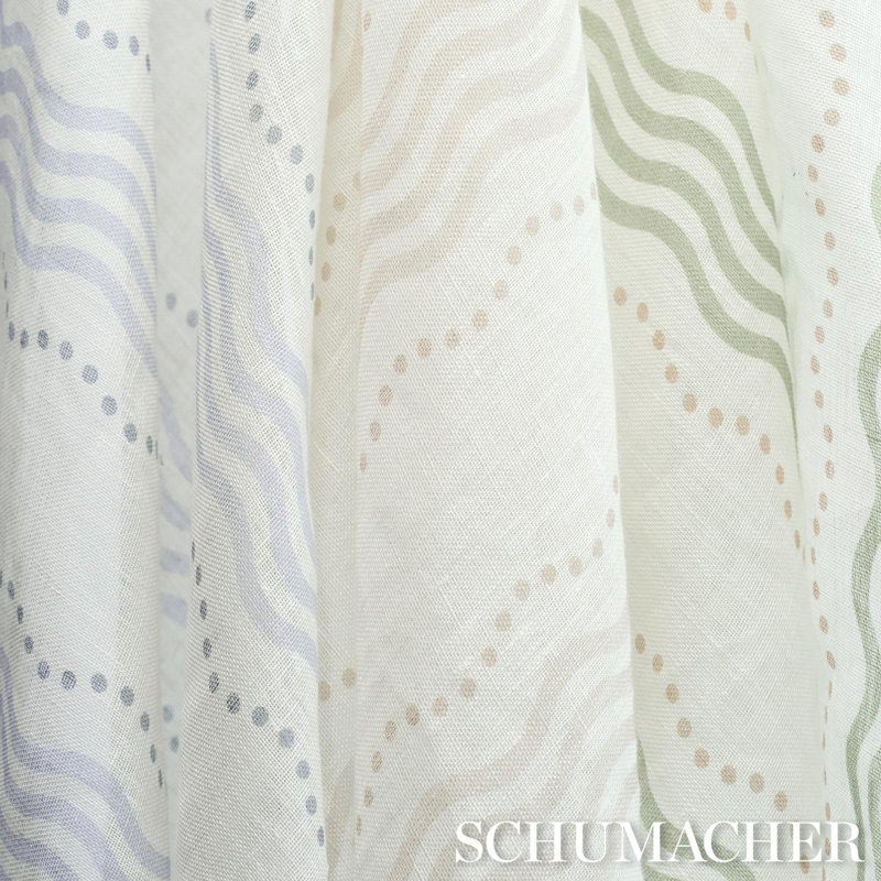 Schumacher X Rita Konig Margot Linen Sheer Fabric, Green