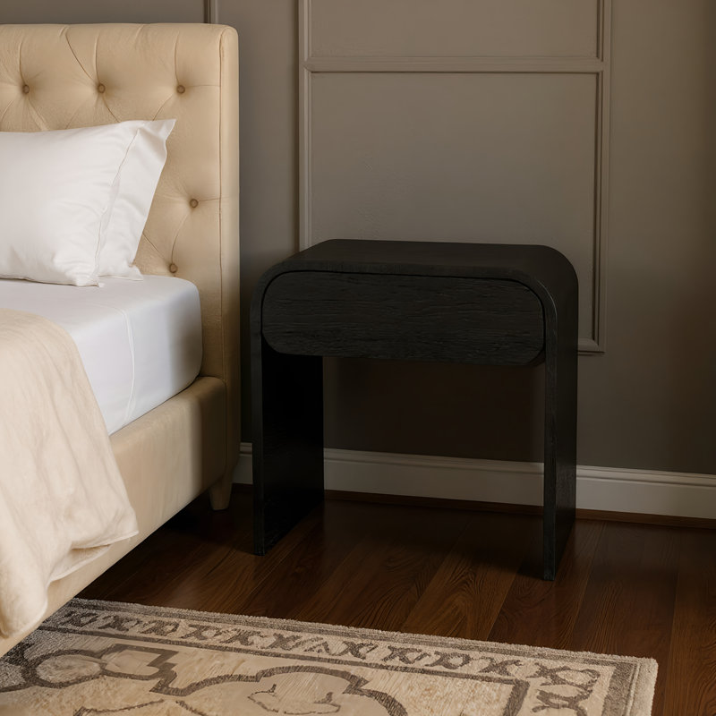 24'' W Nightstand, Black Oak