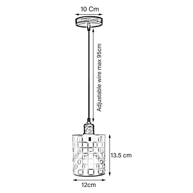 Ellie-Elizabeth 1 - Light White Drum Pendant