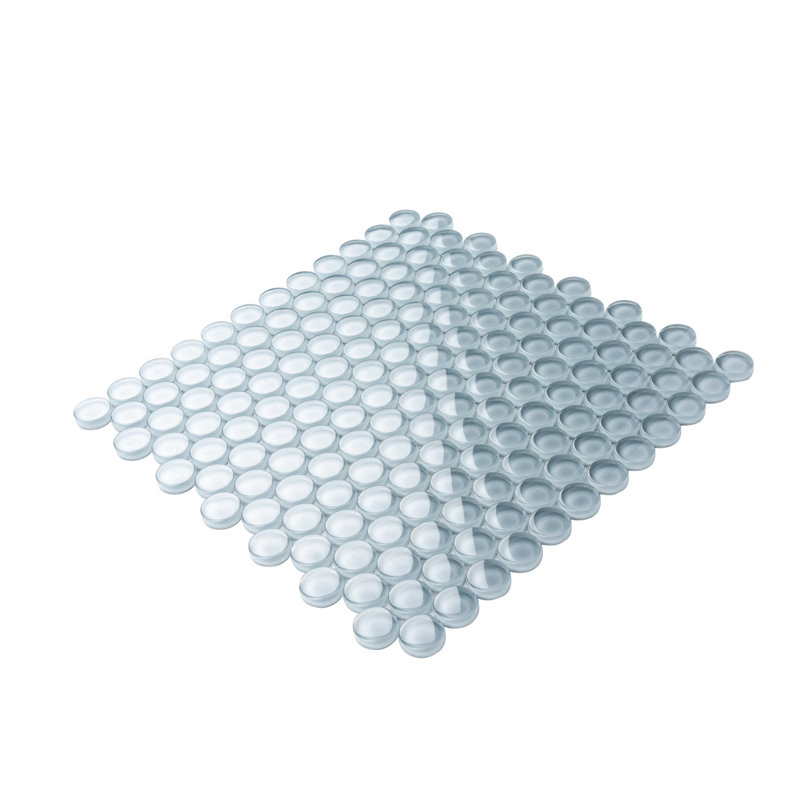 Penny 1 " X 1 " Straight Edge Glass Mosaic Sheet Wall & Floor Tile, Gray