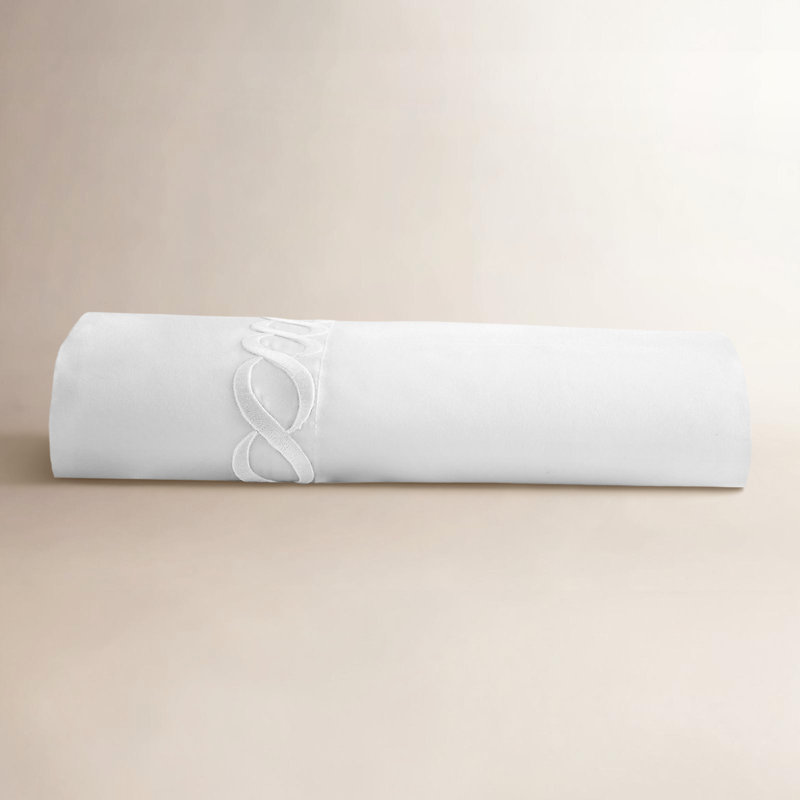 Leno Cotton Blend Percale Flat Sheet, White, Full/Queen Flat Sheet