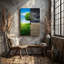 Toile «Striking Visual Split Scene» Représentant des environnements contrastés sur le mur-835795168