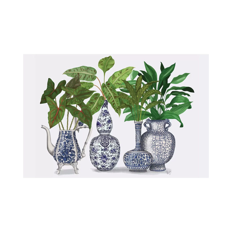 Chinoiserie Vase Group 2 by Fab Funky - Wrapped Canvas Gallery-Wrapped Canvas Giclée, 66.04 cm H x 45.72 cm W x 3.175 cm D