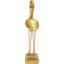 Decorative Flamingo Love Gold Figurine-73514248