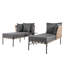 144 cm Long Double Chaise with Cushions and with Table-1400698119