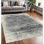 Tapis bleu marine 5 pi x 8 pi résistant aux taches