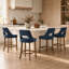Ensemble de 2 tabourets de bar de style Mid-Century rembourrés 39,3 po Avenel-928245292