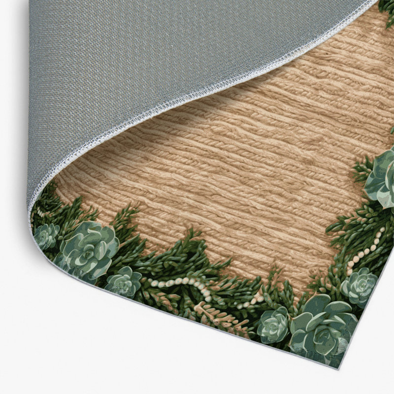 Tapis d'intérieur et d'extérieur brun Botanical