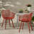 Poppy Chair For Outdoor Use: , Frame, Red Polypropylene, 22.69 In.D X 21.29 In.W 32.76 In.H, Minimalist Design Dining Chair: Weather , Stable Structure, In.Depth In.Width In.Height-1257972208