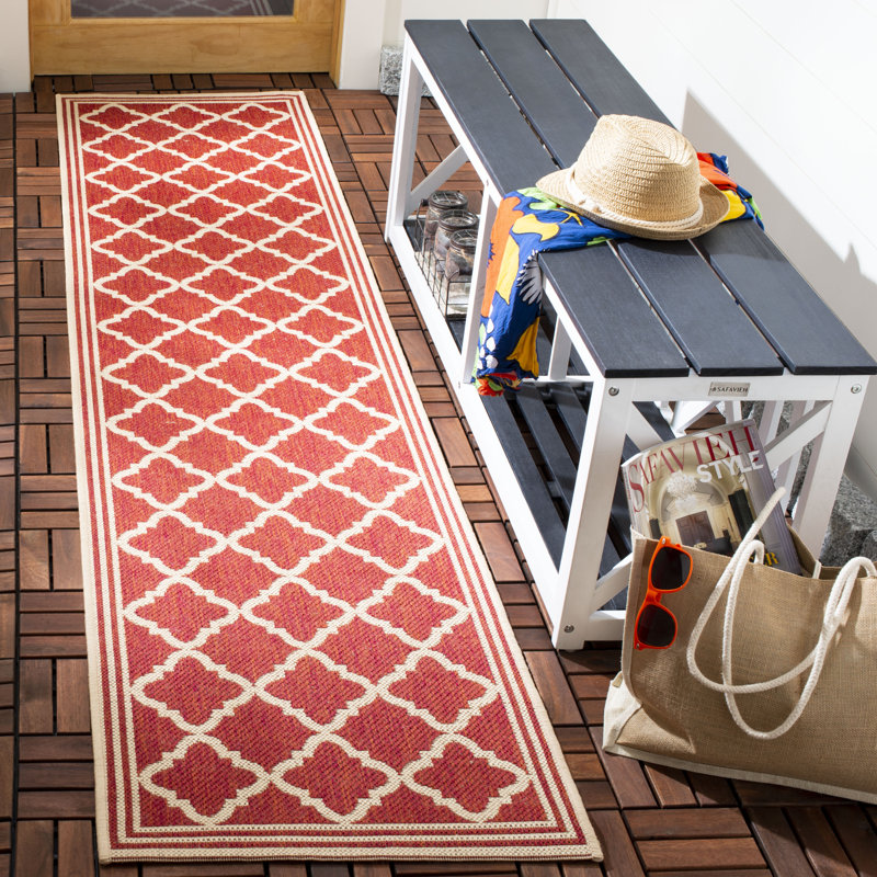 Adler Performance Geometric Indoor/Outdoor Area Rug, Runner 2'2" x 10'