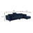 99" W Contemporary Sectional, Navy-676428681