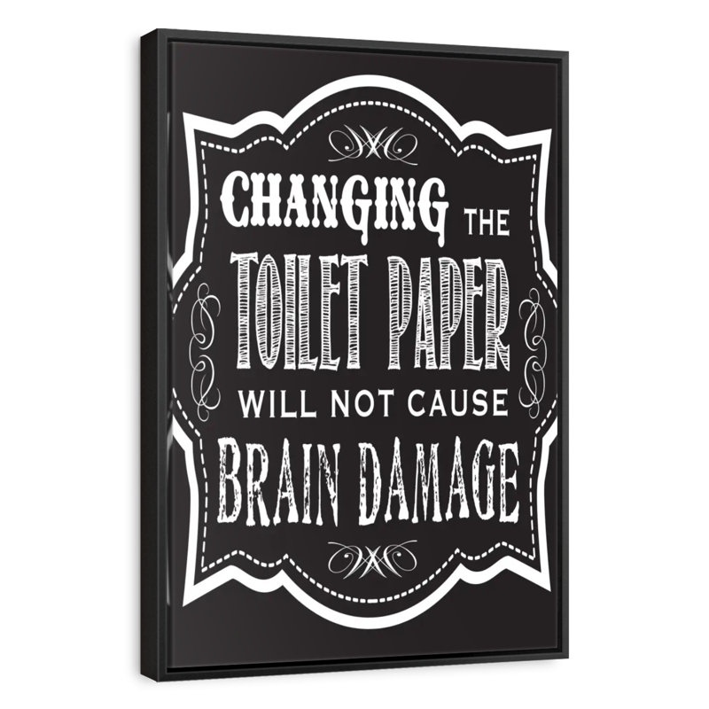 Changer le papier hygiénique, 31 po x 46 po, Cadre flottant noir