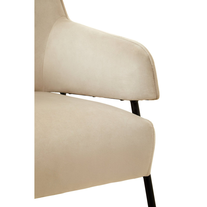 Velvet Club Chair, Cream