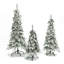 Ensemble d'arbre artificiel 3 pièces avec lumières et base en métal