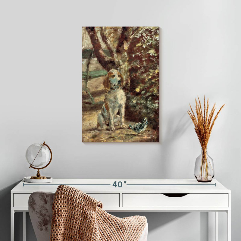 Brampt le chien de l'artiste Fleche 1881, H 24 po x l 16 po