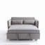 Canapé-lit convertible futon 3 en 1, canapé-lit en velours de 55 po avec 2 coussins, dossier inclinable, poches latérales pour le salon, canapé-lit-218602361