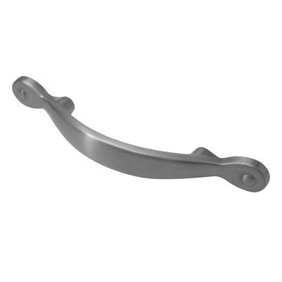 Ensemble de poignées courbées Brixwell BXT0951G10, 10 po, d'un centre à l'autre, 5-1 / 2 po de longueur, 11/16 po de largeur, zinc, finition nickel satiné