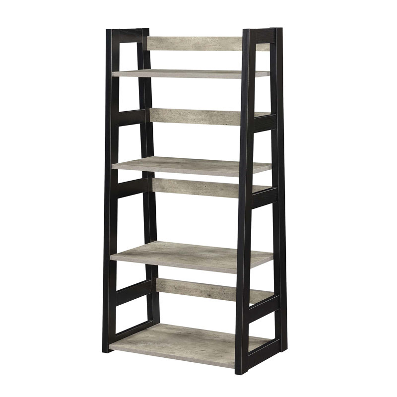 Étagère à livres H 44,25 po x l 21,75 po Saribek, Faux bouleau / noir