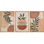 «Mid Century Modern Boho Geometric Polygon Palm Leaf», ensemble de 3 impressions sur toile-73721030-73721031