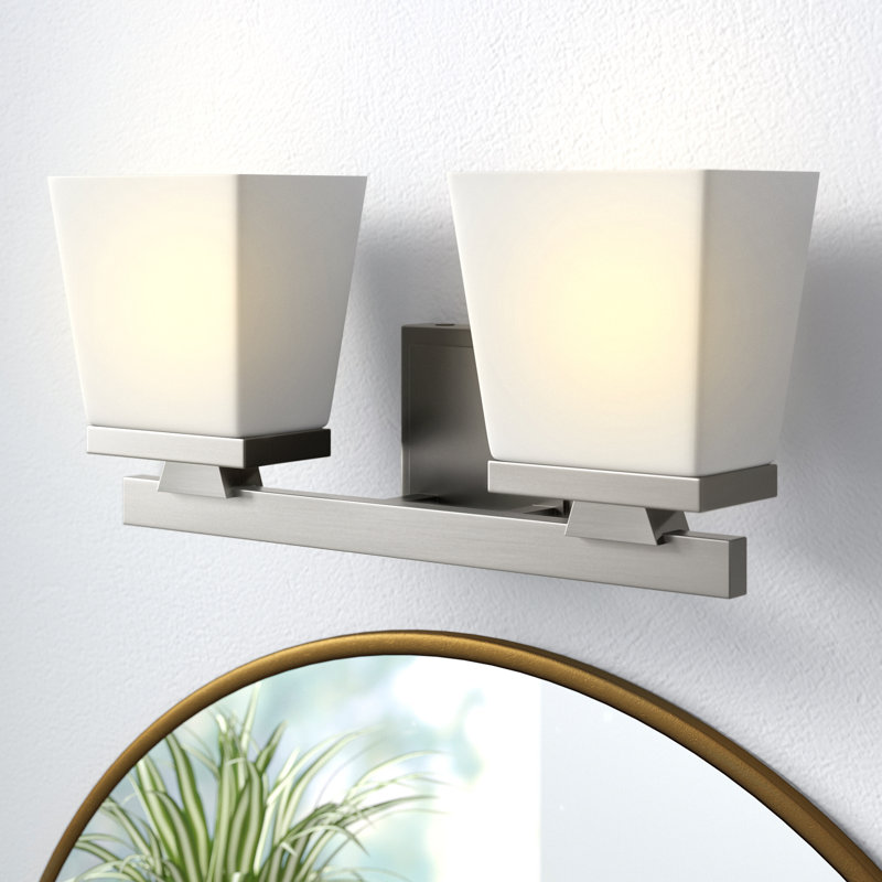 Meuble-lavabo 2 lumières Panora, Nickel brossé