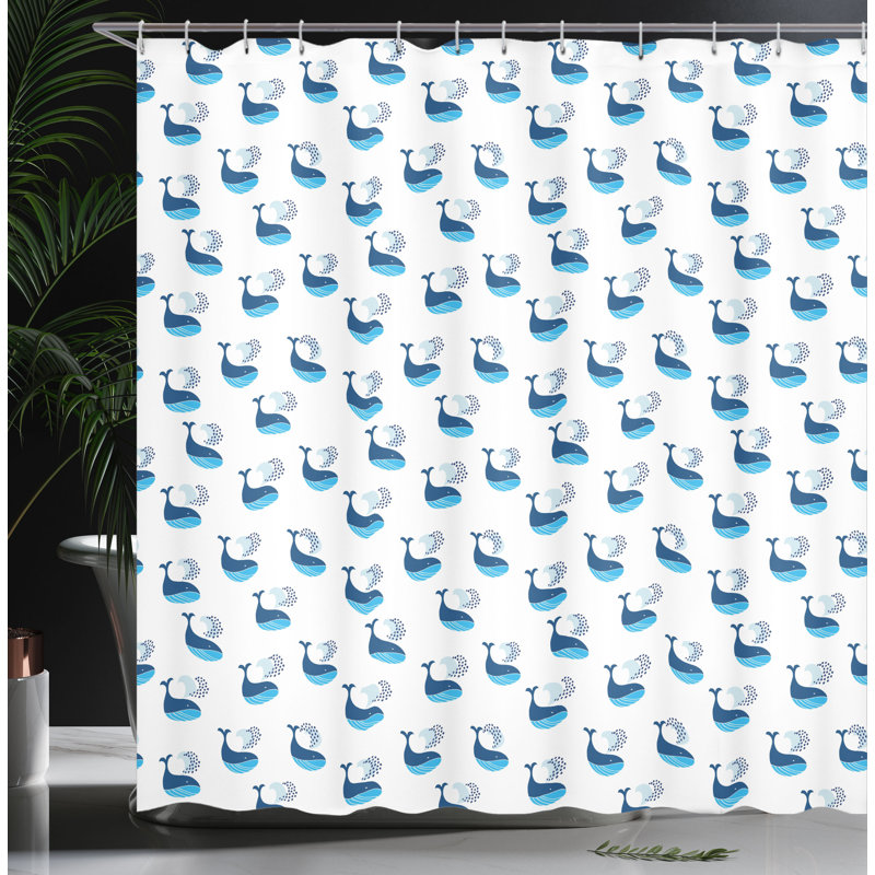 Shower Curtain with Hooks Included, 75" H x 69" W