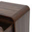 Table de chevet 21,7 po Mid-Century moderne en noyer avec 2 tiroirs