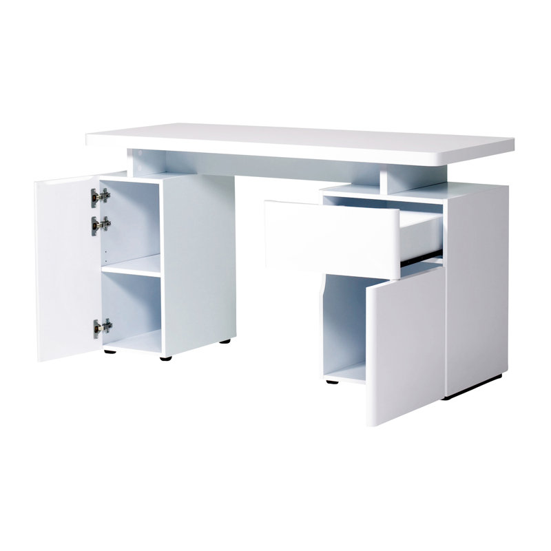Hollice Writing Desk, High Gloss White