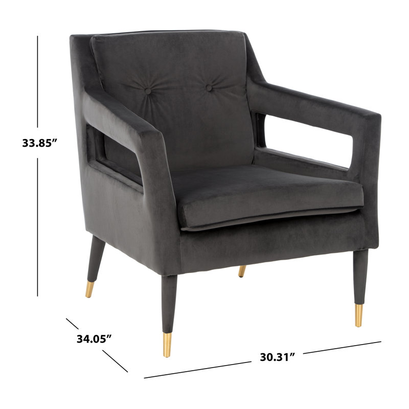 Velveteen Velvet Armchair, Shale Velvet