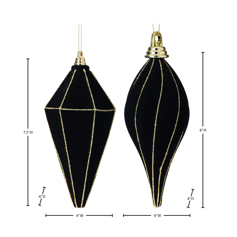 Fleuron 7,5-8 "incassable avec paillettes, Noir