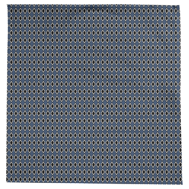 Nappe à carreaux géométriques Leffel, Noir / bleu