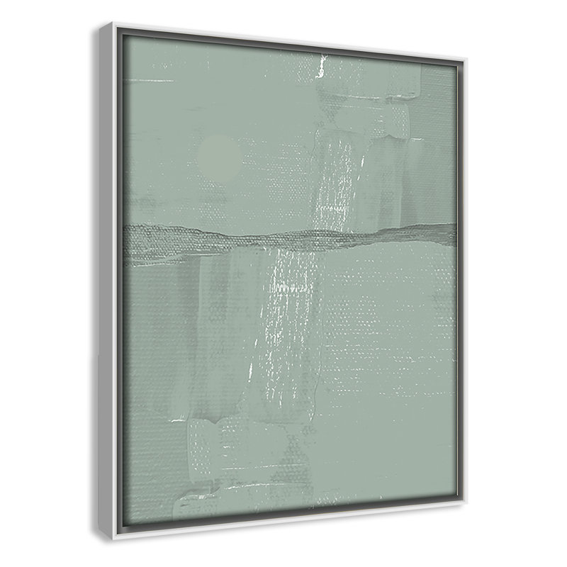 Attica - Toile à cadre flottant, H 11,5 po x l 9,5 po x P 2 po, Blanc