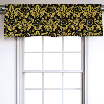 Sateen Damask Ruffled Window Valance