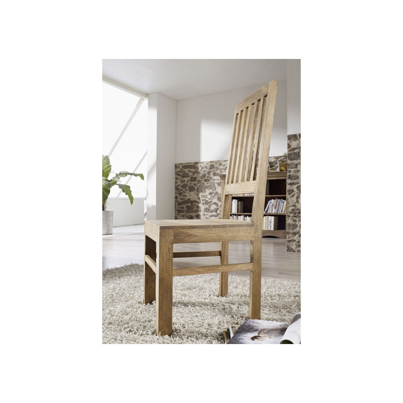 Leeds 44cm H Solid Wood Side Chair in Grey