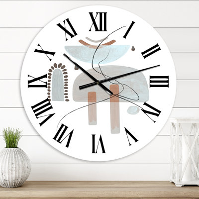 Minimal Compositions of Abstract Face VIII - Horloge murale moderne