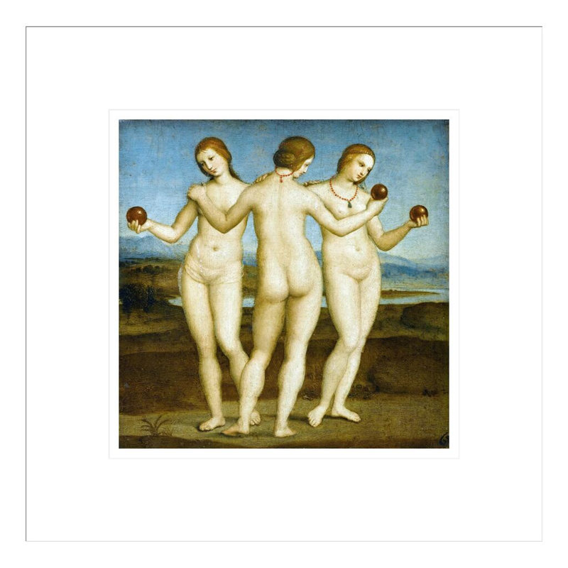 «The Three Graces» par Raphael, impression giclée sur cadre, H 13,75 po x l 13,77 po