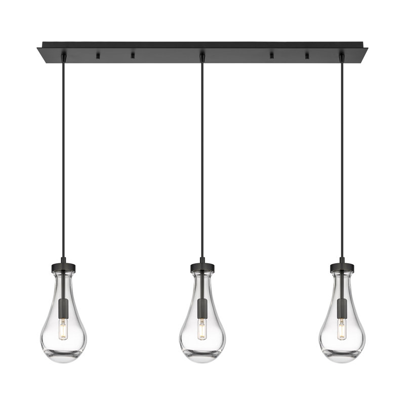Scholten 3 - Light Cluster Pendant, Clear, Matte Black