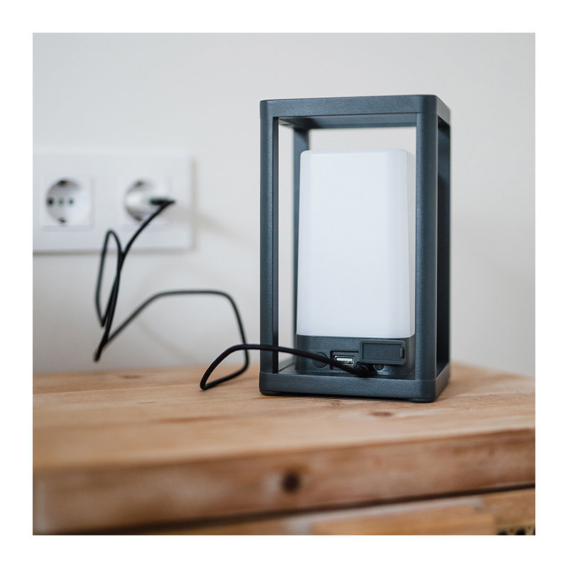 Latsha 20.3cm Battery Powered Integrated LED Color Changing Outdoor Table Lamp