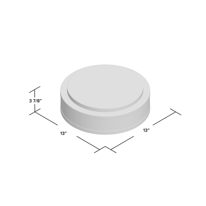 Linen LED Flush Mount, Brushed Nickel